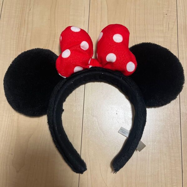 ミニーマウス カチューシャ 赤 ドット ディズニー TDR