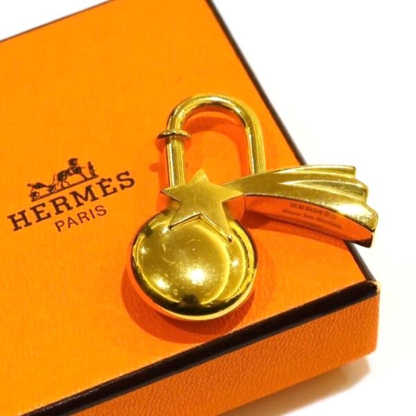 エルメス カデナ シューティングスター 流れ星 ゴールド 1999年 限定 アクセサリー 鍵 錠 美品 HERMES