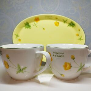 未使用品 hiromichi nakano ペアマグ オーバル皿