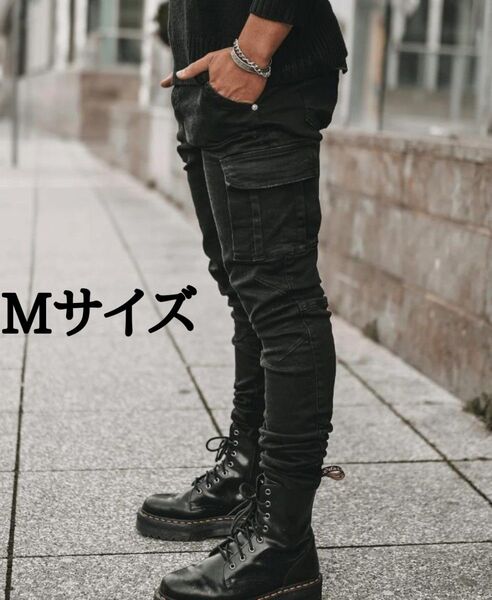 ジョガーパンツ デニム スキニー カーゴパンツスタイリッシュ パンツ ワークパンツ ズボン ストレッチパンツ ストレッチデニム