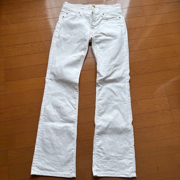 7 for all mankind 白 フレアデニム 27 ジーパン ブーツカットデニム デニム パンツ ジーンズ ボトムス