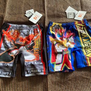新品未使用品 タグ付き キッズ水着 子ども水着 短パン 120サイズ 2枚セット 仮面ライダー セイバー キャラクター水着