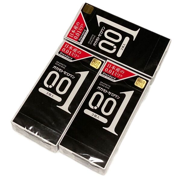 3箱 ゼロワン(0.01) 黒 3個入り 【コンビニエンスストアモデル】 新品