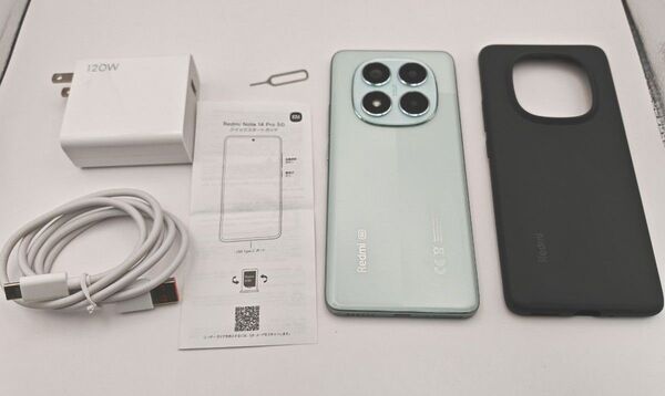 国内版 Xiaomi Redmi Note 14 Pro 5G 8GB 256GB コーラルグリーン 120W充電器付き
