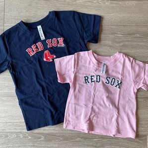 RED SOX Tシャツ トップス 半袖 半袖Tシャツ 兄妹 オソロ 110 90