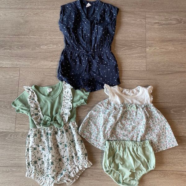 ベビー服 3点セット ロンパース ワンピース 80サイズ