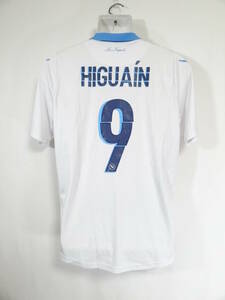 ナポリ #9 HIGUAIN イグアイン 14/15 サード ユニフォーム M macron マクロン NAPOLI イタリア サッカー シャツ