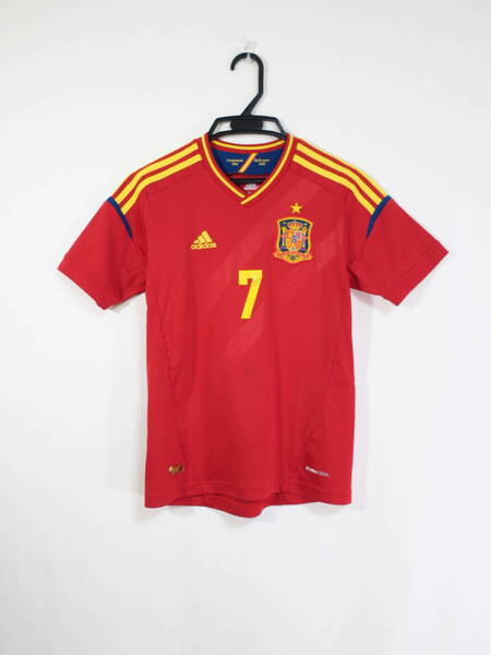 スペイン 代表 2012 ダビド・ビジャ ホーム ユニフォーム ジュニア 150cm アディダス ADIDAS SPAIN 子ども キッズ サッカー シャツ
