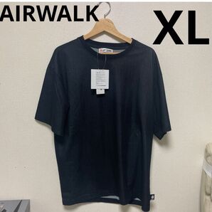 AIR WALK ブラック ストレッチ 冷感 デニム風 Tシャツ
