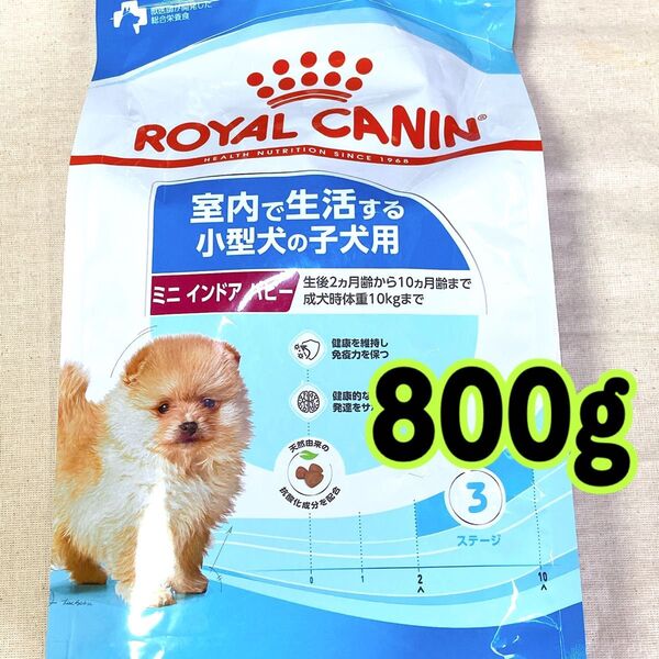 ロイヤルカナン ミニ インドア パピー 室内 小型犬 子犬 800g