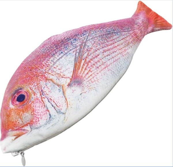GJTr 魚 ペンケース 筆箱 化粧 ポーチ アクセサリー ケース 小物入れ お魚 さかな グッズ A