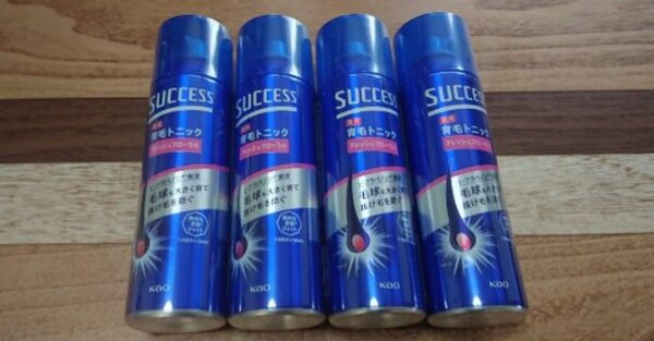4本 セット 花王 サクセス 薬用 育毛トニック フレッシュフローラル 180g 育毛剤 医薬部外品 ヘアケア トニック