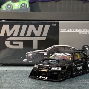 MINI GT 1/64 LB ER34 スーパーシルエット スカイライン n°844 ブラック