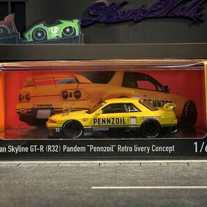 Nissan Skyline GT-R (R32) Pandem Pennzoil Retro 1/64 ミニカー 希少 即納