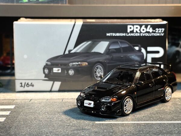 【未開封】 ポップレース 1/64 三菱 ランサーエボリューションⅥ POP RACE ボンネット開封機能付き