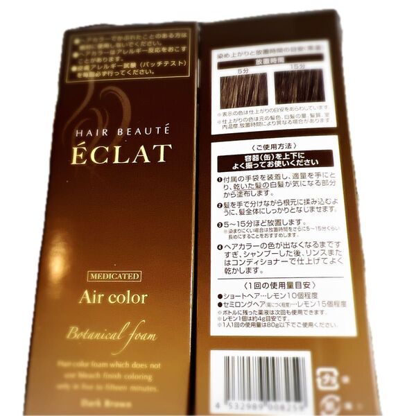 ヘアボーテ エクラ ボタニカル エアカラー ダークブラウン