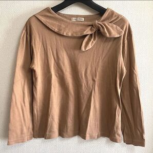 CLAIR et OMBRE 日本製 綿100% カットソー ブラウン Sサイズ シャツ 無地 ヴィンテージ