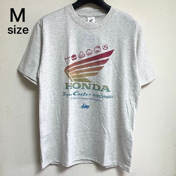 未使用タグ付き Mサイズ ホンダ×サンリオコラボ 半袖Tシャツ カットソー グレー プリント 男女兼用 ユニセックス