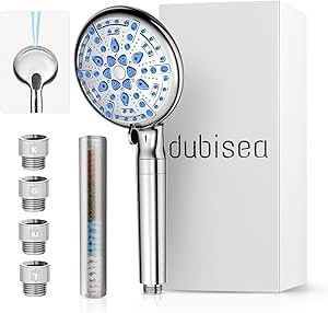 【未使用】dubisea シャワーヘッド【2024新登場】マイクロナノバブル ノバブル 節水 塩素除去 (フィルター1本付属)