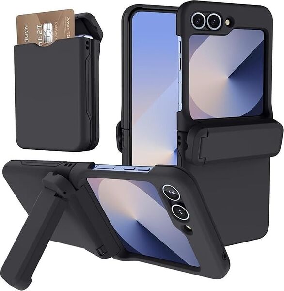 【未使用】Galaxy Z Flip6 用 ケース SC-54E 保護ケース 耐衝撃 内蔵スタンド付き ストラップホール付き