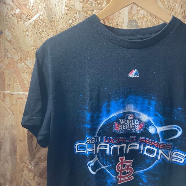 MLB セントルイス・カージナルス 2011 ワールドシリーズ 優勝記念 Tシャツ メジャーリーグ 両面プリント