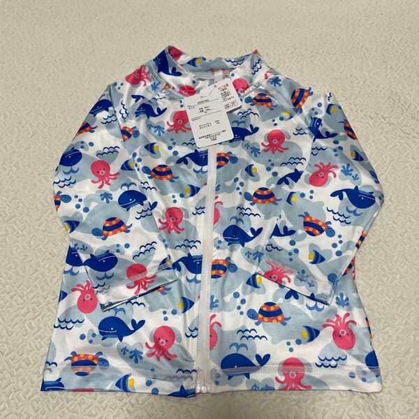 水着 ラッシュガード 男の子 海の生き物 しまむら 90 新品