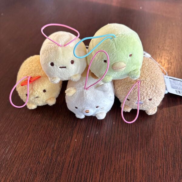 すみっコぐらし うつぶせゴムひも付きマスコット 5点セット