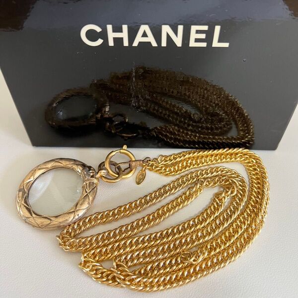 CHANEL シャネル ネックレス ココマーク マトラッセ ルーペ 丸型 サークル GP ゴールド ヴィンテージ
