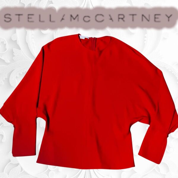 Stella McCartney(ステラ・マッカートニー)ドルマントップス 長袖 M〜L レッド赤 レディース ハイブランド