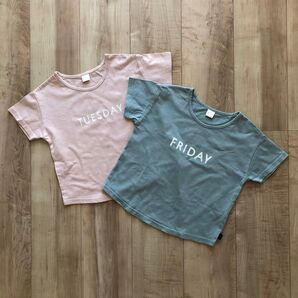 tete a tete 曜日ロゴTシャツ 100サイズ 2枚組