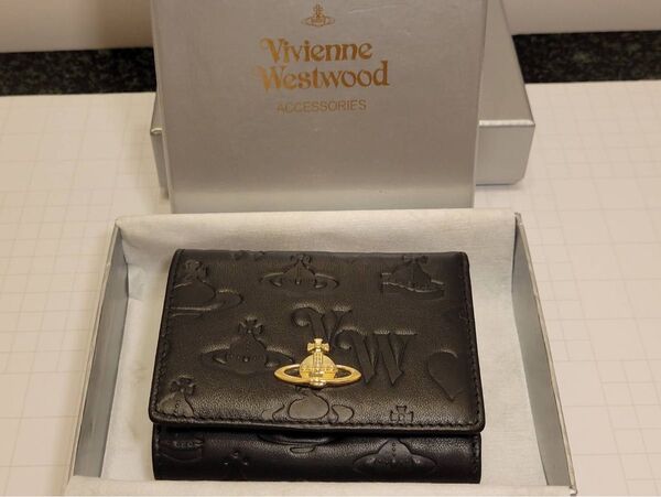 新品 Vivienne Westwood 三つ折り財布 BLACK