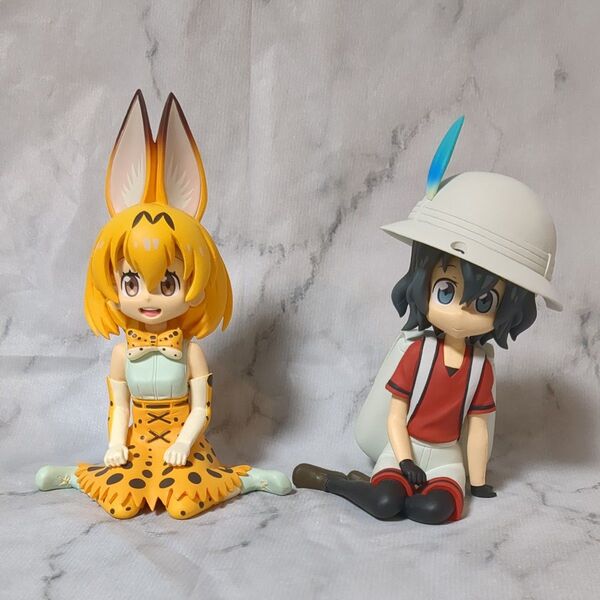 【外箱なし】けものフレンズ Happyくじ ポージングフィギュア 2種セット