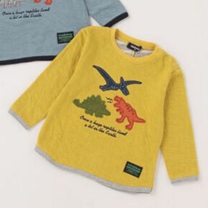 クレードスコープ 恐竜接結長袖Tシャツ ロンT