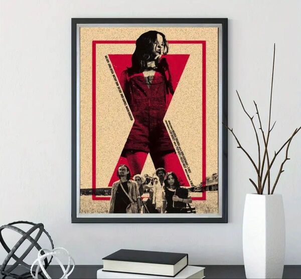 A2サイズ マキシーン ミアゴス エックス パール A24 キャンバスポスター タペストリー アート アートパネル 絵画 ホラー