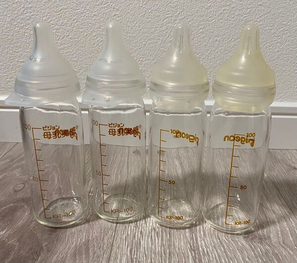 ピジョン 哺乳瓶 KR-100 4本セット 100ml 産院用 母乳実感