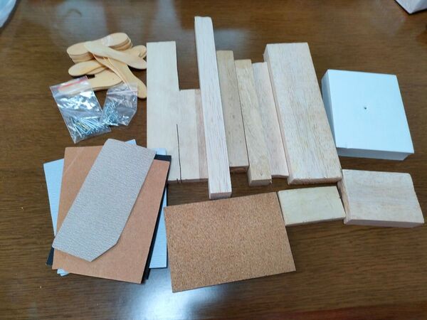 釘、紙やすり、木材、端材 まとめて 工作 DIY