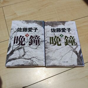 佐藤愛子 晩鐘 上下 文庫本 渾身の長編