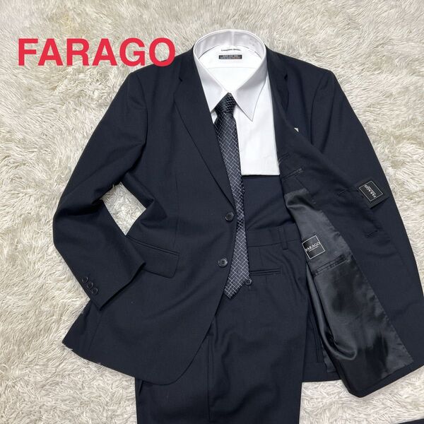 FARAGO 未使用タグ付き 礼服 ブラックフォーマルスーツ セットアップ 上下セット 2パンツ Lサイズ 冠婚葬祭