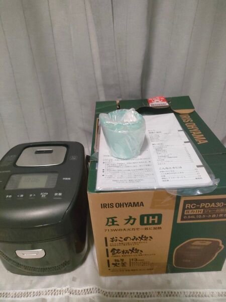 IRIS OHYAMA 圧力IHジャー炊飯器 RC-PDA30 3合 中古
