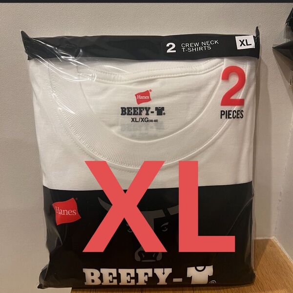 新品 ヘインズ BEEFY-T ビーフィー Tシャツ 半袖 白 2枚組 XLH5180-2