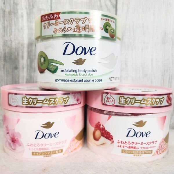 Dove(ダヴ) ボディスクラブ 本体298g 【3種セット】