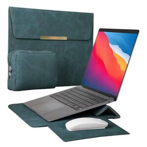 TOWOOZ 【折り畳み式】 MacBook Air/Pro ケース 13〜14インチ対応 マウスパッド&収納ポーチ付き