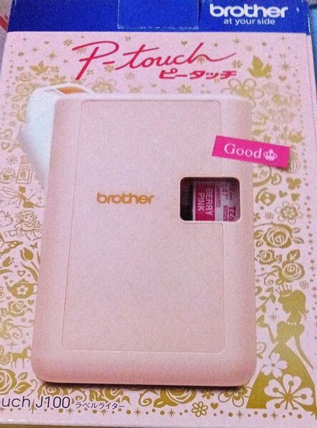 brother ピータッチ ピンク テープ付 ラベルライター