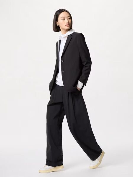 新品タグ付き UNIQLO ウルトラストレッチアクティブワイドパンツ 丈長め black XL