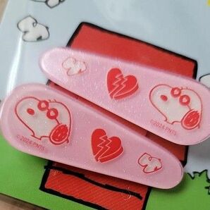 SNOOPY ヘアピン peanuts 韓国 ダイソー クリップ ピン 日本未発売 スヌーピー ピンク
