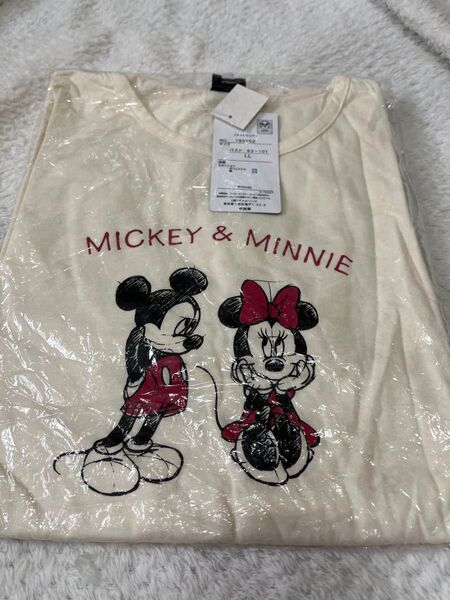 ディズニー ミッキー&ミニー 長袖Tシャツ ルームウェア 新品