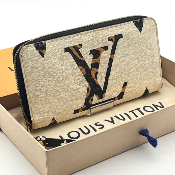 LOUIS VUITTON【最高級美品】モノグラムジャイアントジャングルジッピーウォレットラウンドファスナーラウンドジップ 長財布