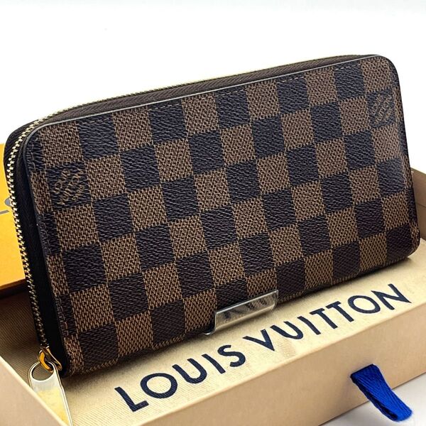 LOUIS VUITTON【最高級美品】ダミエ エベヌ ジッピーウォレット ラウンドファスナー ラウンドジップ ルイヴィトン