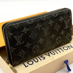 ルイヴィトン【最高級美品】 モノグラム デニム ジッピーウォレット 長財布