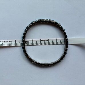 ラインストーンブレスレット ブルー系 キラキラ